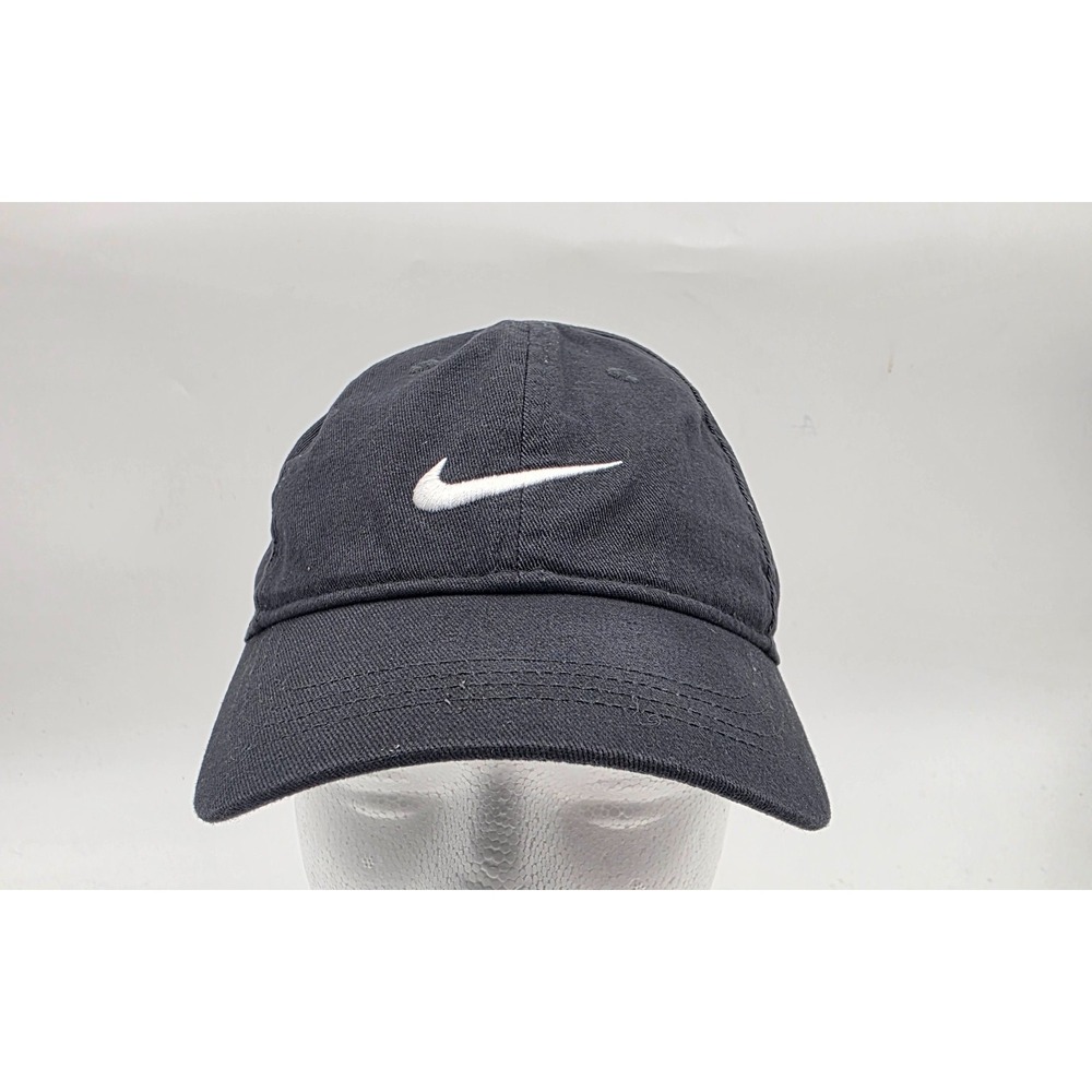 Nike Child's‎ Baseball Cap Hat Adjustable Anthracite Gray/White Swoosh Size 4-7